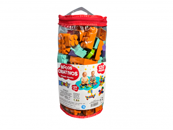 BRINQUEDO EDUCATIVO BLOCOS CRIATIVOS C/120