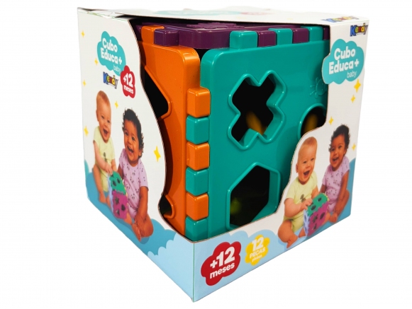 BRINQUEDO EDUCATIVO DE ENCAIXAR CUBO EDUCA BABY