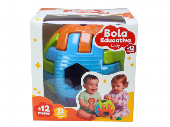 BRINQUEDO EDUCATIVO DE ENCAIXAR BOLA EDUCATIVA BABY